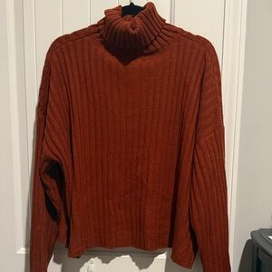 SHEIN Warm Rust Cowl Neck Sweater